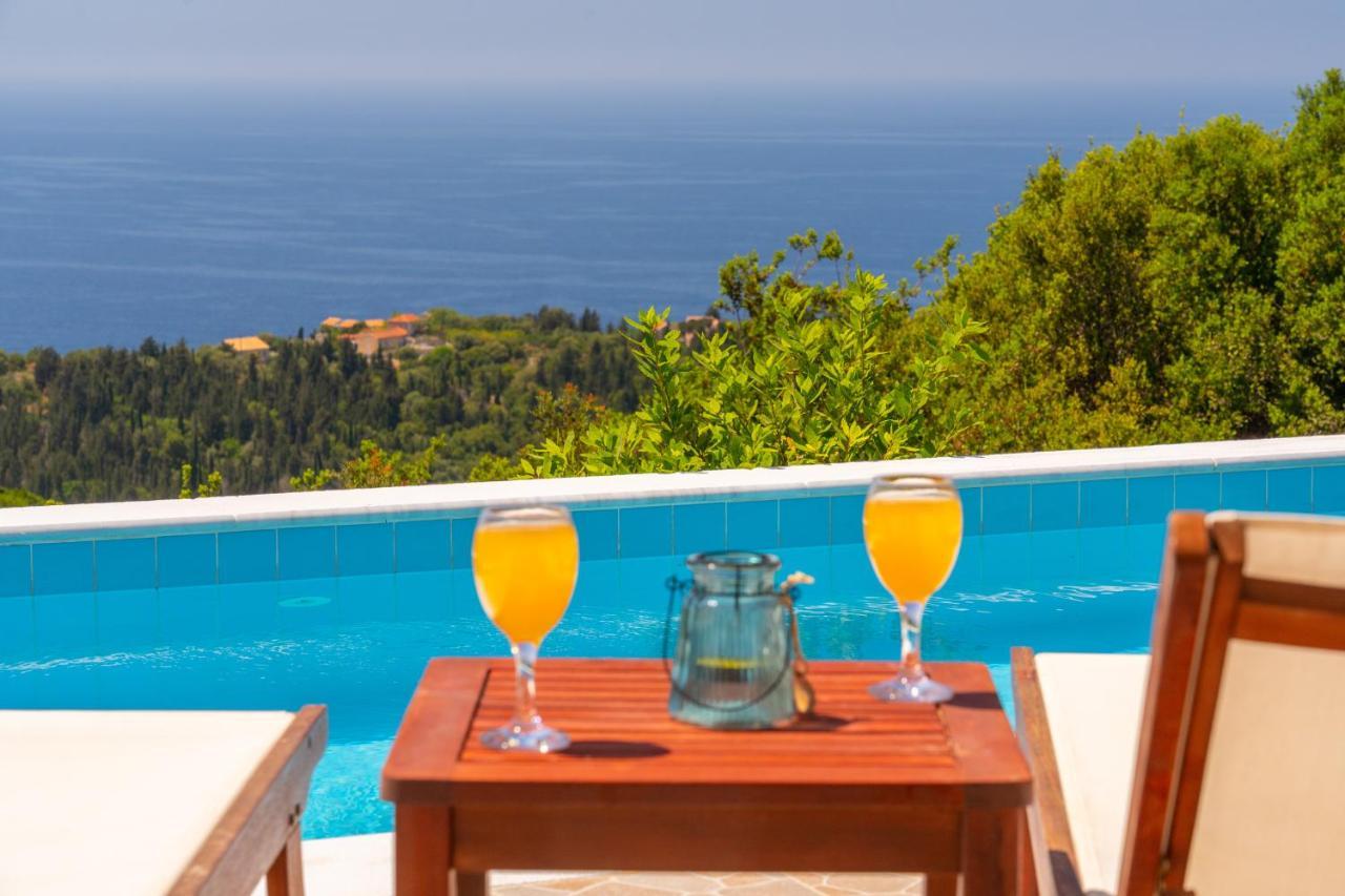 Stone Villa Eriphyle ,Private Witn Sunset View Фіскардо Екстер'єр фото